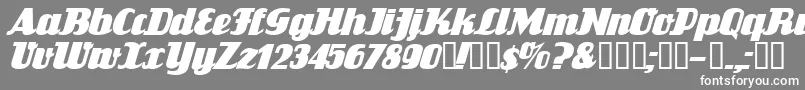 FlandersrideItalic Font – White Fonts on Gray Background