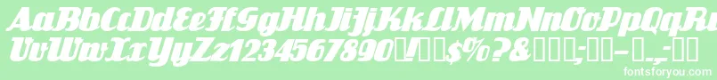 fuente FlandersrideItalic – Fuentes Blancas Sobre Fondo Verde