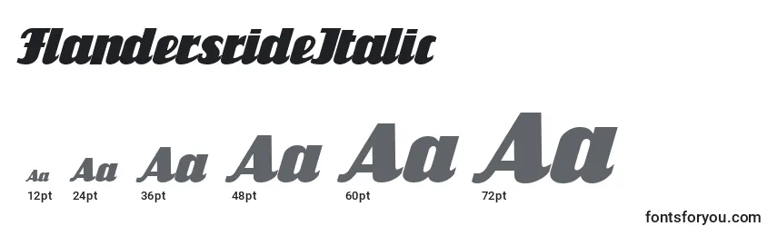 FlandersrideItalic Font Sizes