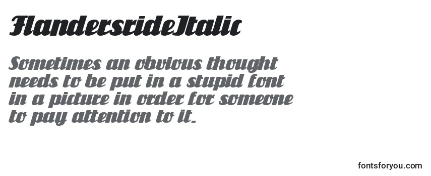 Review of the FlandersrideItalic Font