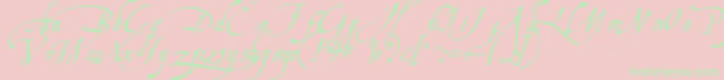 Aquiline Font – Green Fonts on Pink Background