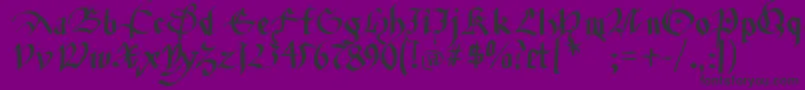 Fracturiasketched Font – Black Fonts on Purple Background