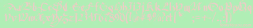 Fracturiasketched Font – Pink Fonts on Green Background