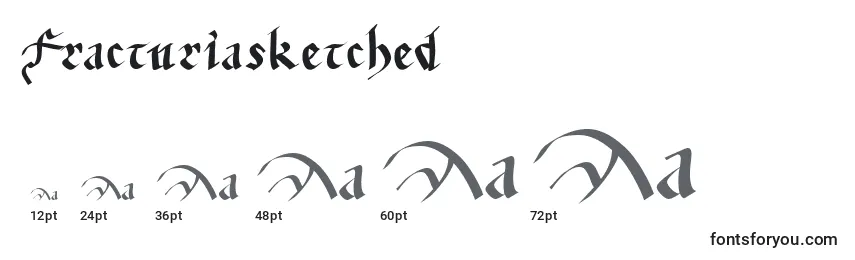 Fracturiasketched Font Sizes