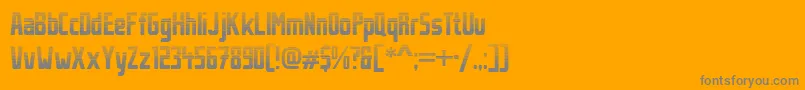 StahlbetontraegerStripes-Schriftart – Graue Schriften auf orangefarbenem Hintergrund