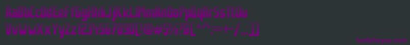 Czcionka StahlbetontraegerStripes – fioletowe czcionki na czarnym tle