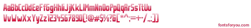 フォントStahlbetontraegerStripes – 白い背景に赤い文字