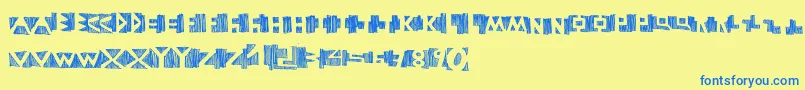 Negative Font – Blue Fonts on Yellow Background