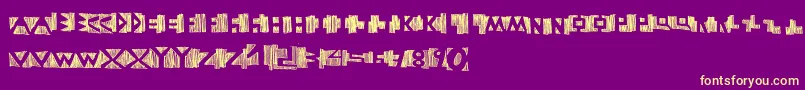 Negative Font – Yellow Fonts on Purple Background