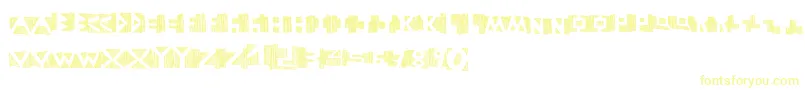 Negative Font – Yellow Fonts on White Background