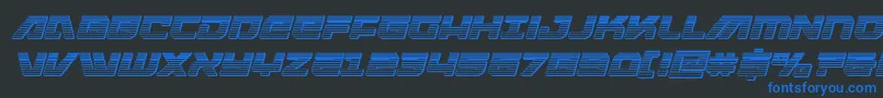 fuente Armedlightningchromeitalic – Fuentes Azules Sobre Fondo Negro
