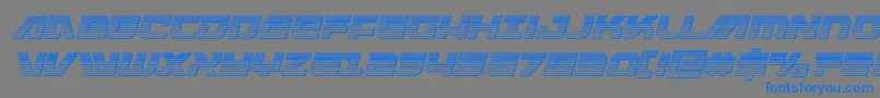 Шрифт Armedlightningchromeitalic – синие шрифты на сером фоне