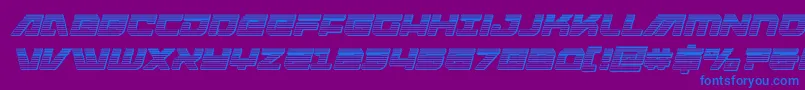 Armedlightningchromeitalic Font – Blue Fonts on Purple Background