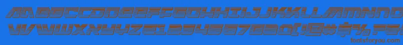 Armedlightningchromeitalic Font – Brown Fonts on Blue Background