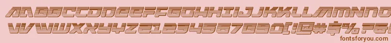 Armedlightningchromeitalicフォントについての詳細 フォントArmedlightningchromeitalic – ピンクの背景に茶色のフォント