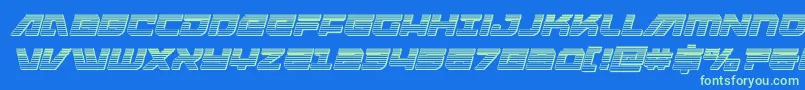 More about Armedlightningchromeitalic Font Armedlightningchromeitalic Font – Green Fonts on Blue Background