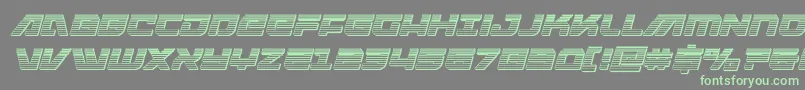 fuente Armedlightningchromeitalic – Fuentes Verdes Sobre Fondo Gris