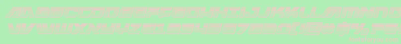 Armedlightningchromeitalic Font – Pink Fonts on Green Background
