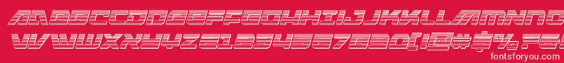 Armedlightningchromeitalic Font – Pink Fonts on Red Background