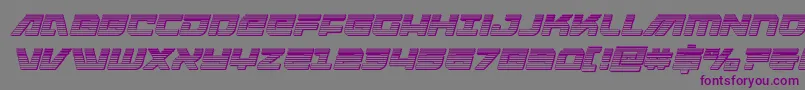 Armedlightningchromeitalic Font – Purple Fonts on Gray Background