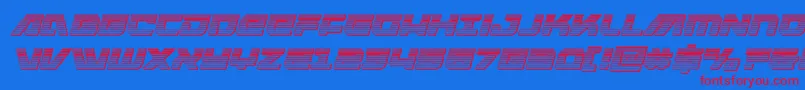 Armedlightningchromeitalic Font – Red Fonts on Blue Background
