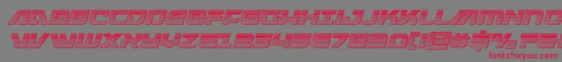 フォントArmedlightningchromeitalic – 赤い文字の灰色の背景