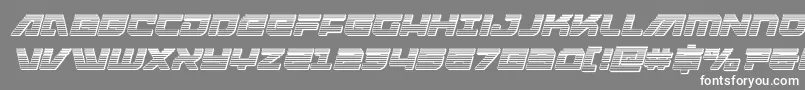 fuente Armedlightningchromeitalic – Fuentes Blancas Sobre Fondo Gris