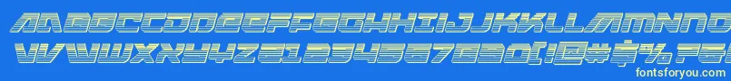 fuente Armedlightningchromeitalic – Fuentes Amarillas Sobre Fondo Azul