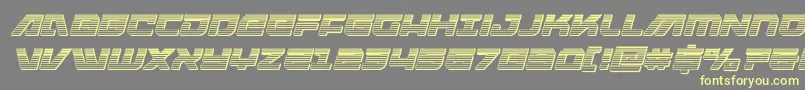 Armedlightningchromeitalic Font – Yellow Fonts on Gray Background