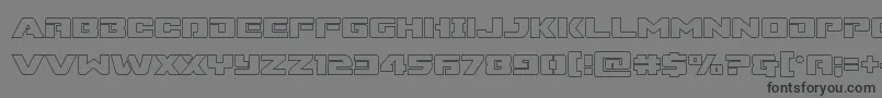 Шрифт Supercommandoout – чёрные шрифты на сером фоне