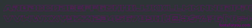 Supercommandoout Font – Purple Fonts on Black Background