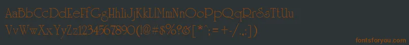 UniversityRegular Font – Brown Fonts on Black Background