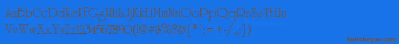 UniversityRegular Font – Brown Fonts on Blue Background
