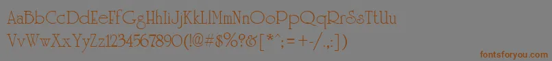 UniversityRegular Font – Brown Fonts on Gray Background