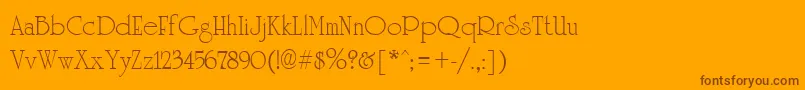 UniversityRegular Font – Brown Fonts on Orange Background