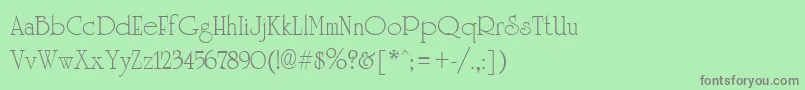 UniversityRegular Font – Gray Fonts on Green Background