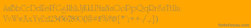 UniversityRegular Font – Gray Fonts on Orange Background