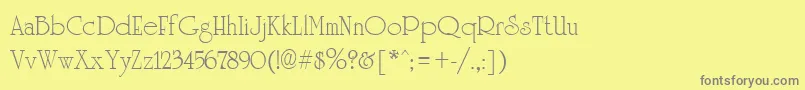 UniversityRegular Font – Gray Fonts on Yellow Background