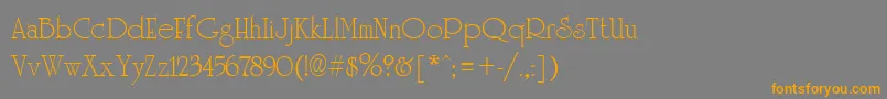 UniversityRegular Font – Orange Fonts on Gray Background