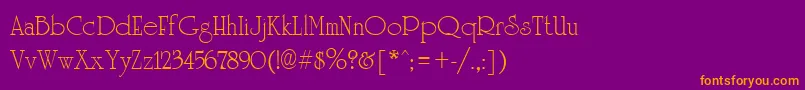 UniversityRegular Font – Orange Fonts on Purple Background