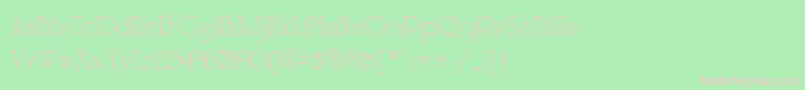 UniversityRegular Font – Pink Fonts on Green Background