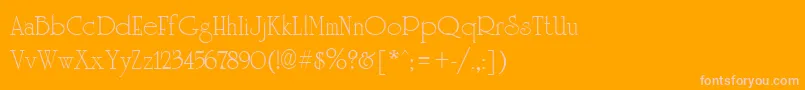 UniversityRegular Font – Pink Fonts on Orange Background