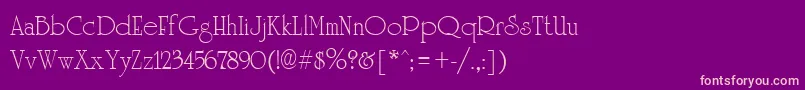 UniversityRegular Font – Pink Fonts on Purple Background