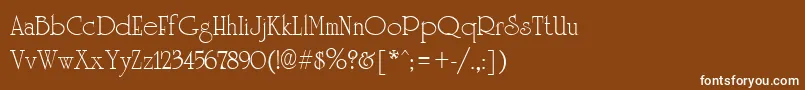 UniversityRegular Font – White Fonts on Brown Background