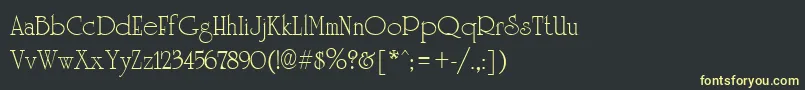 UniversityRegular Font – Yellow Fonts on Black Background