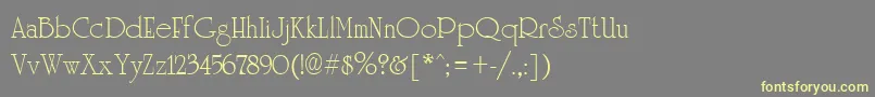 UniversityRegular Font – Yellow Fonts on Gray Background