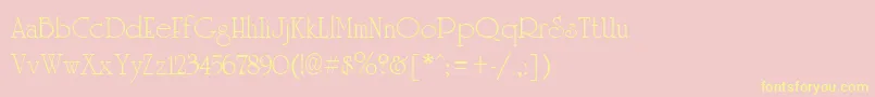 UniversityRegular Font – Yellow Fonts on Pink Background