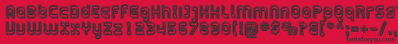 Czcionka Sfplasmaticaopen – czarne czcionki na czerwonym tle
