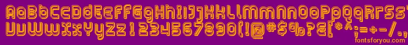 Sfplasmaticaopen Font – Orange Fonts on Purple Background