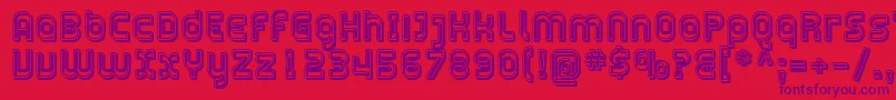 フォントSfplasmaticaopen – 赤い背景に紫のフォント